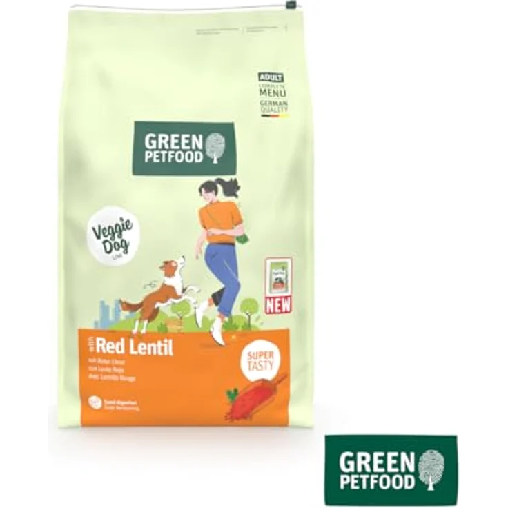 Green Petfood VeggieDog, Hundefutter mit roter Linse, 5x900 g - vegetarisch und gut verdaulich mit Präbiotika – Bild 4