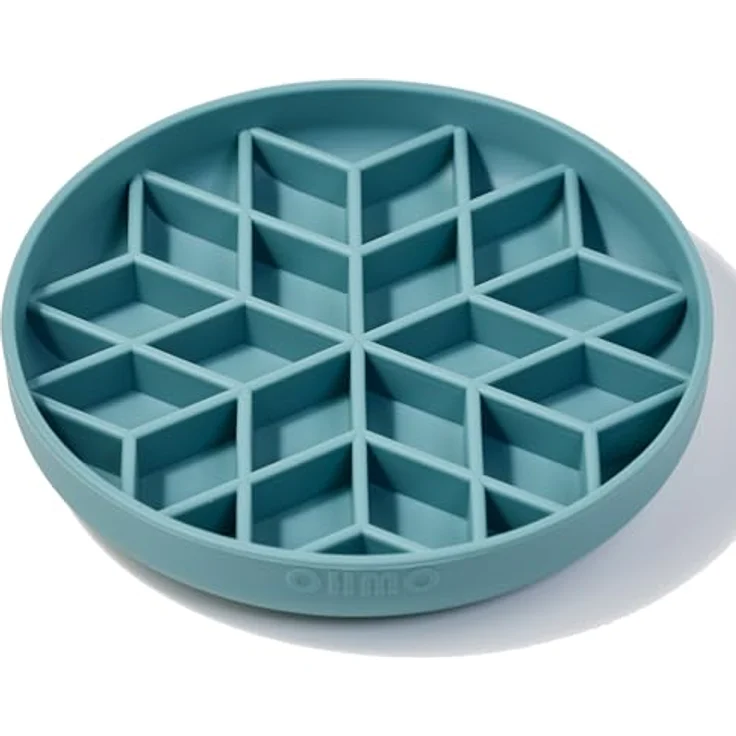 OHMO Anti Schling Napf Hund (Diamant), BPA-freier Silikon-Futternapf mit Anti-Rutsch-Design, fördert gesunde Verdauung, 20 × 20 × 3,5 cm – Bild 1