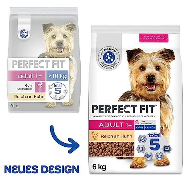 PERFECT FIT Adult 1+ Huhn XS/S, Hundefutter für kleine Hunderassen, 6 kg mit "Total 5" Formel für Rundumschutz – Bild 8