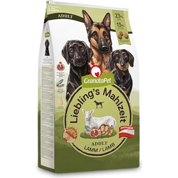 GranataPet Liebling´s Mahlzeit Adult Lamm, Hunde-Trockenfutter mit wichtigen Vitaminen, 10kg – Bild 1