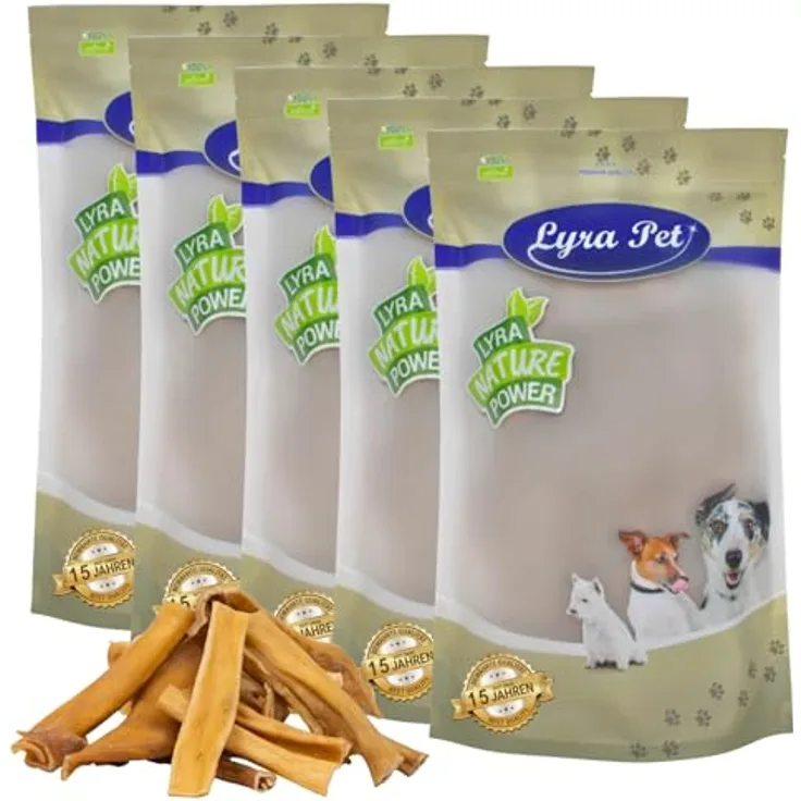 Lyra Pet® Rinderkopfhaut hell getrocknet, 5 kg Kausnack für Hunde, fettarm und proteinreich