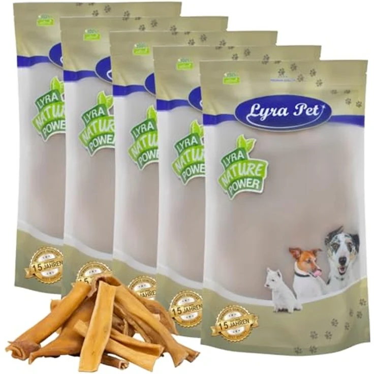 Lyra Pet® Rinderkopfhaut hell getrocknet, 5 kg Kausnack für Hunde, fettarm und proteinreich – Bild 1