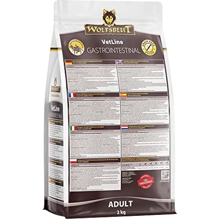 Wolfsblut VetLine Gastrointestinal Ente, Hunde-Trockenfutter mit leicht verdaulichem Entenfleisch und Süßkartoffel, 2kg – Bild 2