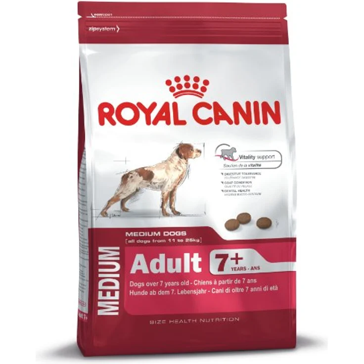 Royal Canin Medium Adult 7+, Hundefutter für mittelgroße Hunde ab 7 Jahren, 15 kg, mit Vitaminkomplex und hochverdaulichen Proteinen – Bild 1