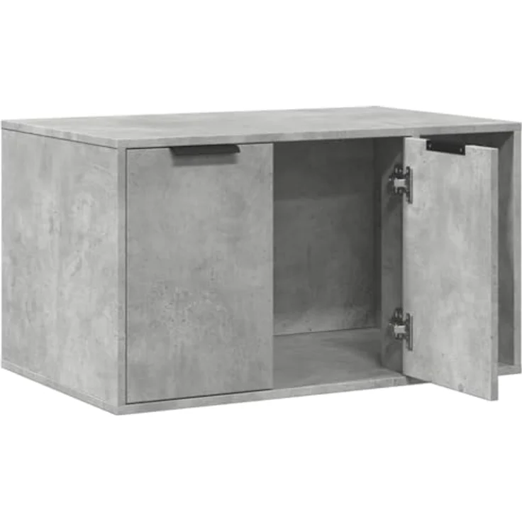 vidaXL Katzentoilette, Katzenklo Betongrau 80x50x45 cm Holzwerkstoff – Bild 7