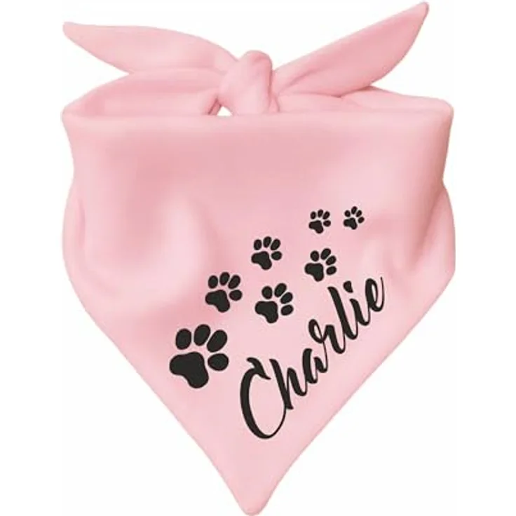 Kleiner Fratz Hunde Dreiecks Halstuch, rosa, Größe 2 (68 cm), hochwertiger Druck, waschbar bis 40 Grad