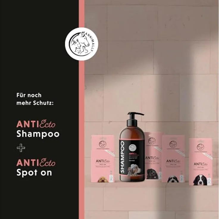 Annimally Anti Zecken und Flohshampoo für Hunde, Shampoo mit Neem-Extrakt, 500ml, effektiver Schutz gegen Zecken, Flöhe & Milben, pflegt Haut und Fell – Bild 5