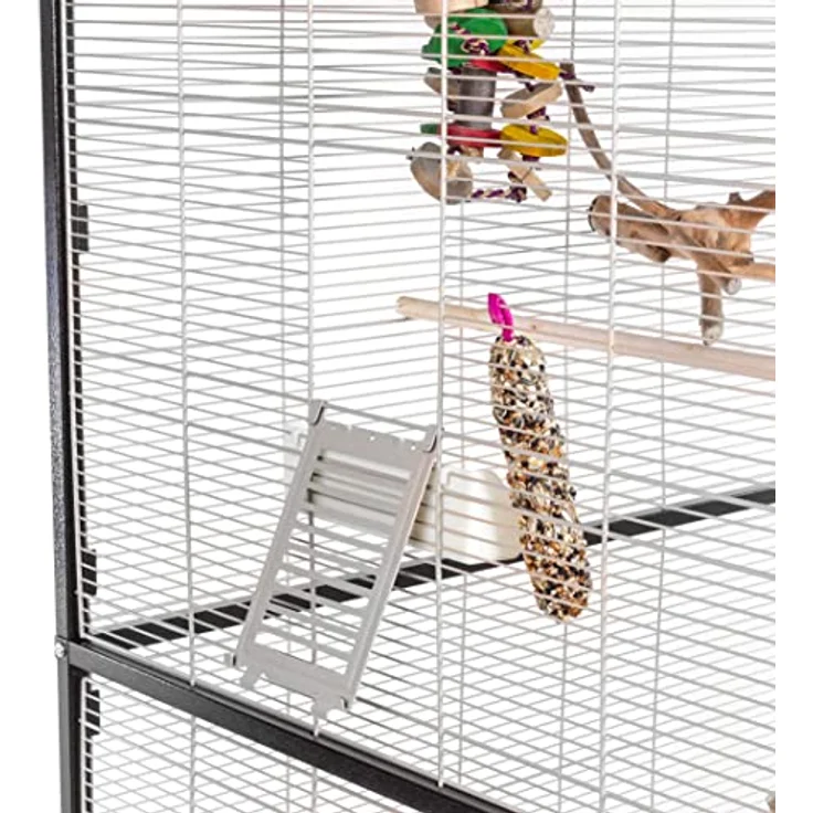 Montana Cages Casa 120, XXL Vogelvoliere ca. 120 x 81 x 180 cm, Antik/Platinum, mit Plexiglasscheiben und ungiftiger AVILON(R)-Pulverbeschichtung – Bild 5