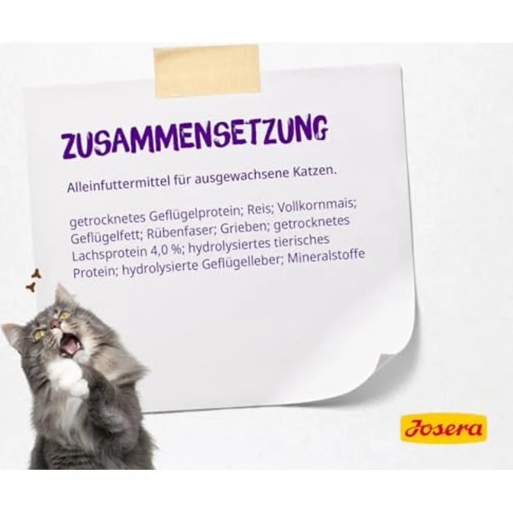 Josera Culinesse Adult, Premium Trockenfutter für wählerische Katzen, Lachs & Geflügel, weizenfrei, 2 kg – Bild 3