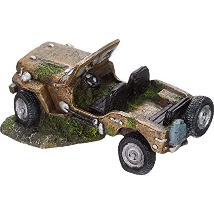 Nobby Aqua Ornaments JEEP WRACK, Aquarien-Dekoration, ungiftig und geeignet für Süß- und Seewasseraquarien, 26 x 15,5 x 12,5 cm – Bild 2