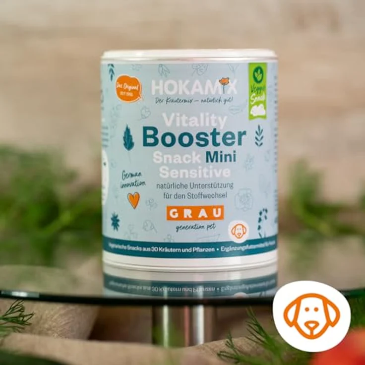 GRAU Hokamix Vitality Booster Snack Mini Sensitive, Ergänzungsfuttermittel für Hunde, 150g, getreidefrei und leicht verträglich, unterstützt Haut, Fell & Stoffwechsel – Bild 2