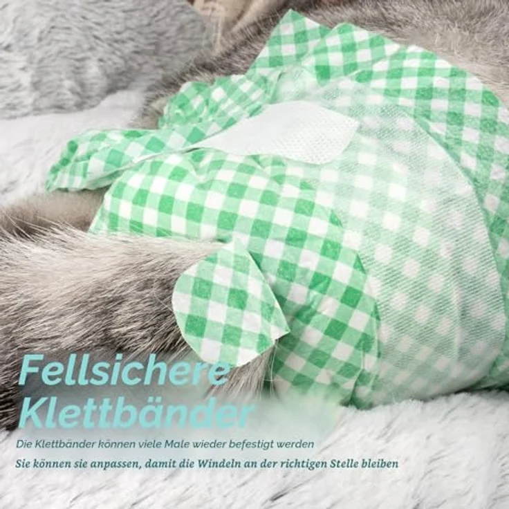 MICOOYO Einweg Katzenwindel, Super Saugfähige Haustierwindeln für kleine Katzen und Hunde, Auslaufsichere Windeln, Grün, S, 24 Stück – Bild 5