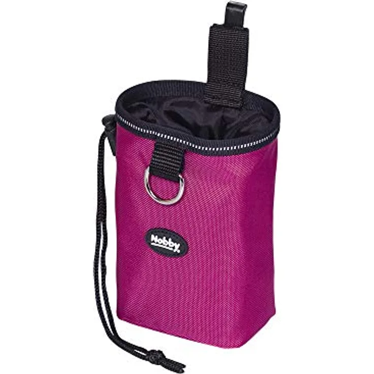 Nobby Leckerlibeutel Snacktasche Rio, robustes Nylon mit Reflektorstreifen, himbeere