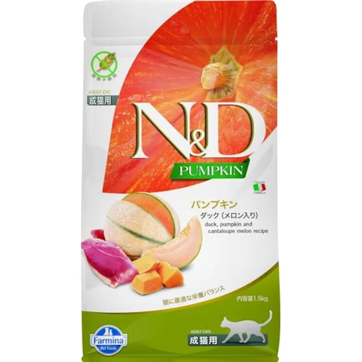 Farmina N&D Pumpkin Canard & Melon Cantaloup, Katzen-Trockenfutter, proteinreich, 1,50 kg – Bild 1