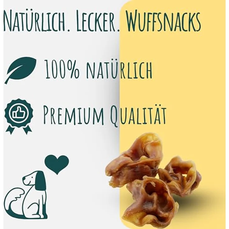 WuffSnacks Schweineohrmuscheln für Hunde, getrocknet, 10 kg, 100% Schwein, natürlicher Kauartikel zur Zahnpflege, geeignet für empfindliche Hunde – Bild 2