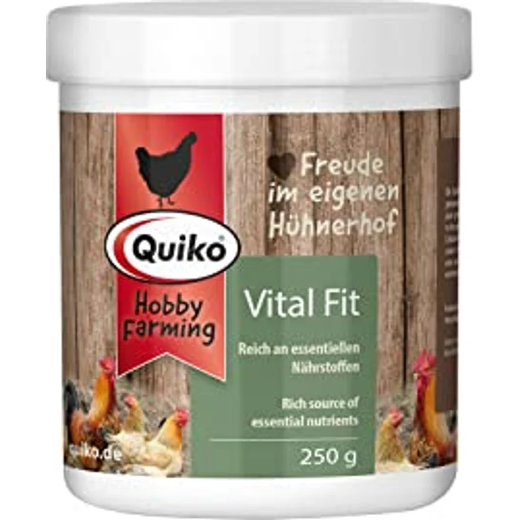 Quiko Hobby Farming - Vital Fit 250g, Hühnerfutter mit 100% reinem Knoblauch, reich an essentiellen Nährstoffen, Made in Germany – Bild 1