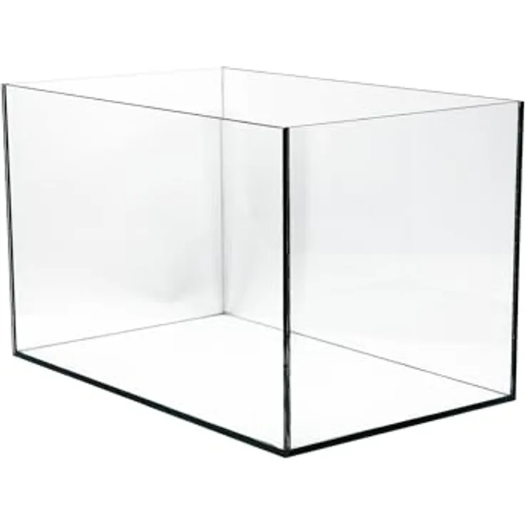 VIALIA Aquarium 12 Liter, Glasbecken 30x20x20 cm, stoßfest verklebt, diamantgeschliffene Kanten, kratzfestes Floatglas, ideal für Süß- & Salzwasser, für Fische, Garnelen & Wasserpflanzen