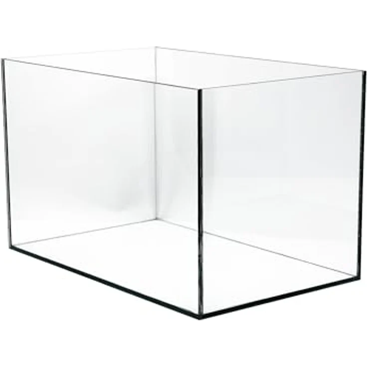 VIALIA Aquarium 12 Liter, Glasbecken 30x20x20 cm, stoßfest verklebt, diamantgeschliffene Kanten, kratzfestes Floatglas, ideal für Süß- & Salzwasser, für Fische, Garnelen & Wasserpflanzen – Bild 1
