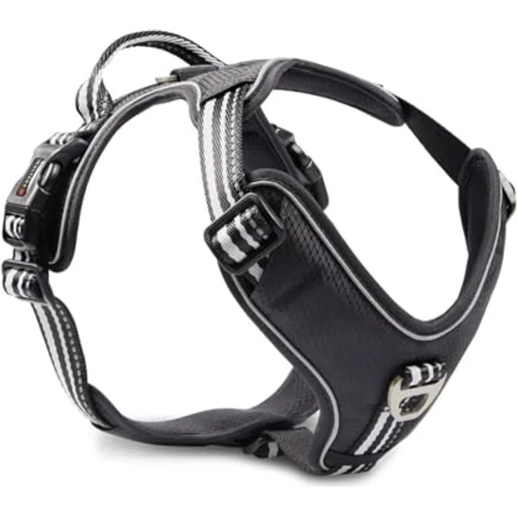 Wolters Geschirr Active Pro, Hundegeschirr für Hunde, Größe 55-65 cm, schwarz/schwarz – Bild 2