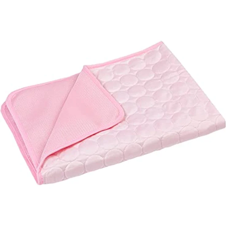 Fueegue Kühldecke für Hunde und Katzen, Kühlmatte 70 x 100 cm, rosa, atmungsaktiv, waschbar, ideal für Sommer und Haustiere mit Gelenkschmerzen – Bild 4