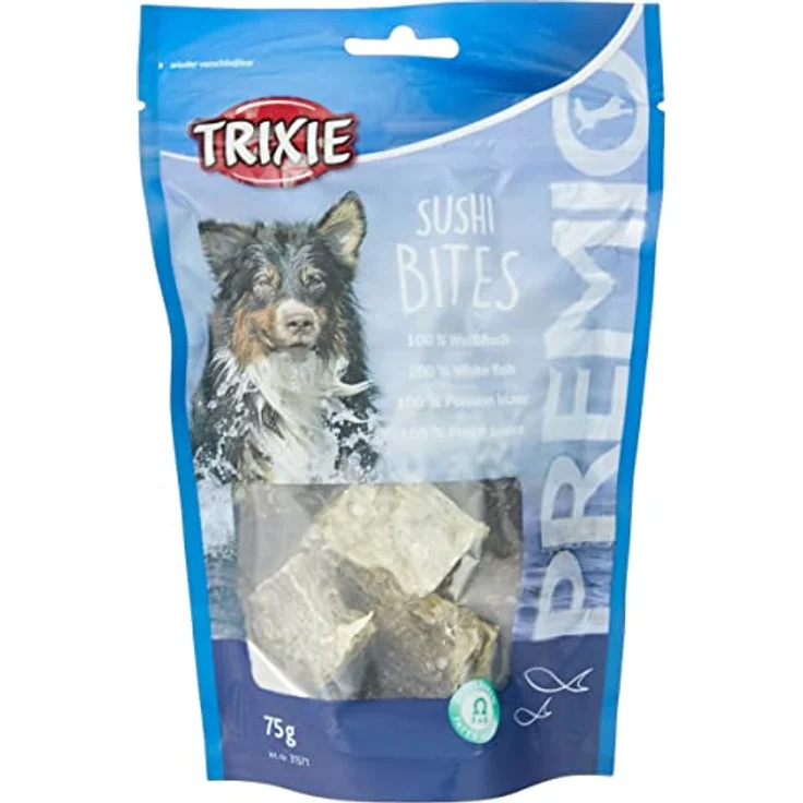 Trixie Premio Sushi Bites, Hundesnacks mit 100% Fisch, 75 g, weißer Fisch – Bild 1