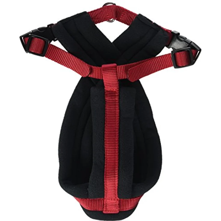 TRIXIE Premium Touren-Geschirr M–L, rot - stufenlos verstellbar, Vliespolsterung, geeignet für mittelgroße Hunde, Brustumfang 50–90 cm – Bild 2