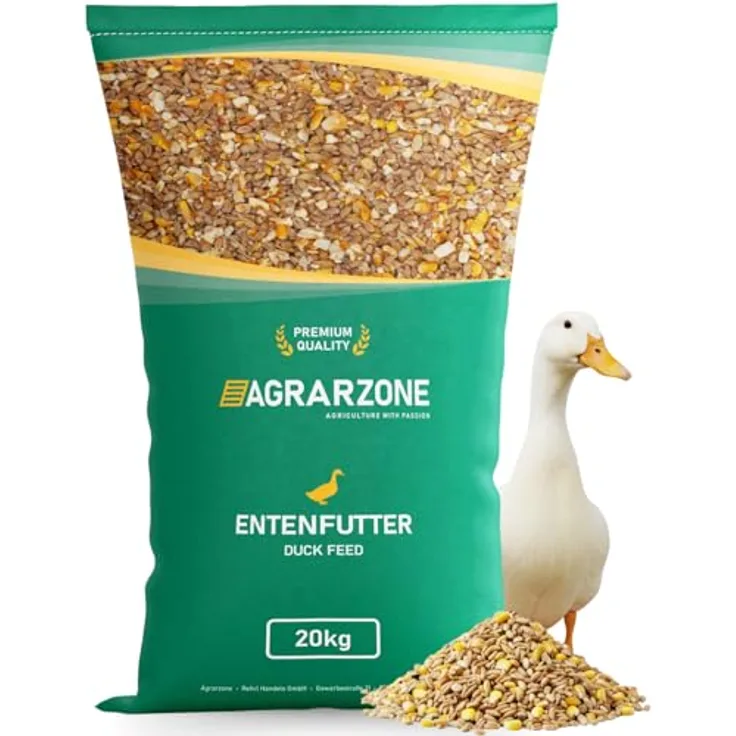 Agrarzone Entenfutter Laufenten, 20 kg Hochwertiges Futter ohne Gentechnik für gesunde Enten und Wassergeflügel