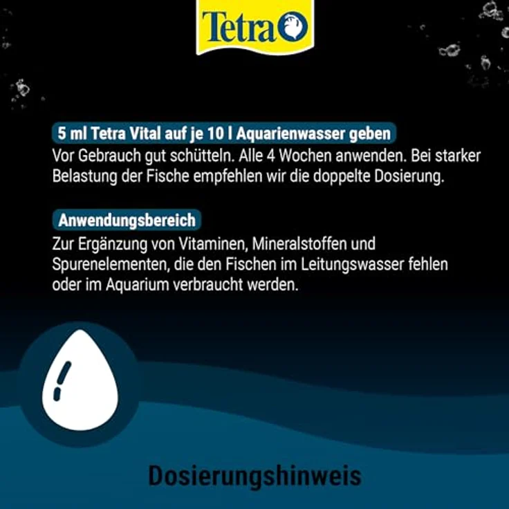 Tetra Vital, Vitalitätsfördernde Wasseraufbereitung für Fische, 250 ml Flasche mit lebenswichtigen Vitaminen und Mineralstoffen – Bild 5