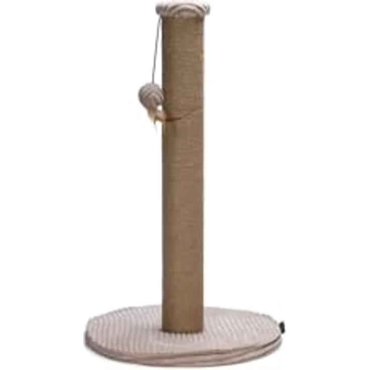 Designed by Lotte Ribbed Kratzbaum, Rosa, 41x41x70 cm mit Juteseil, integriertem Spielball und geripptem Stoff für stilvolle Einrichtung – Bild 1