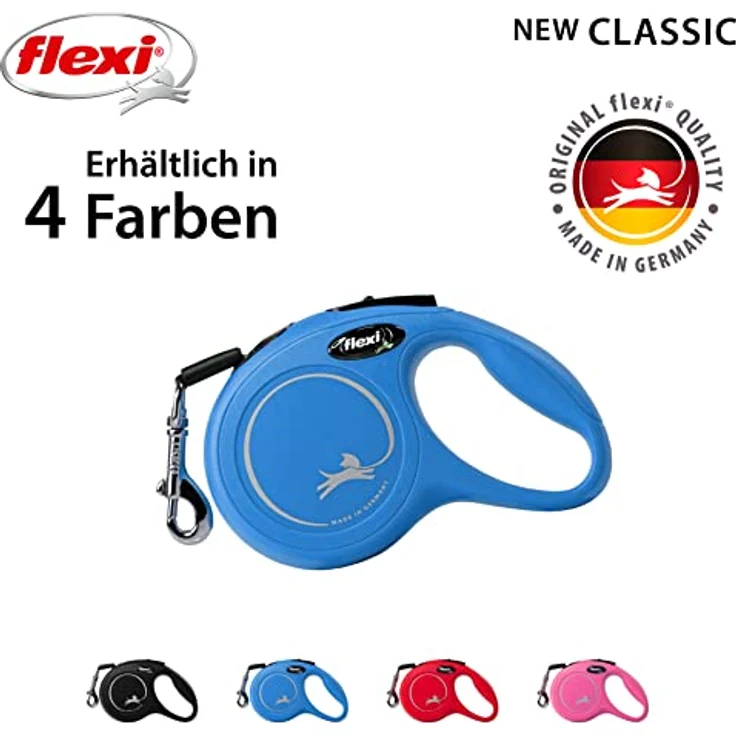 flexi New CLASSIC Gurt-Rollleine blau XS – 3m – Bild 5