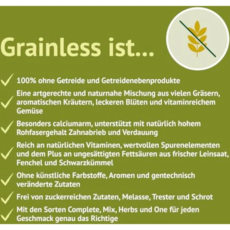 JR FARM Grainless Herbs Zwergkaninchen, Getreidefreies Kleintierfutter mit natürlichen Kräutern, 5 kg – Bild 4