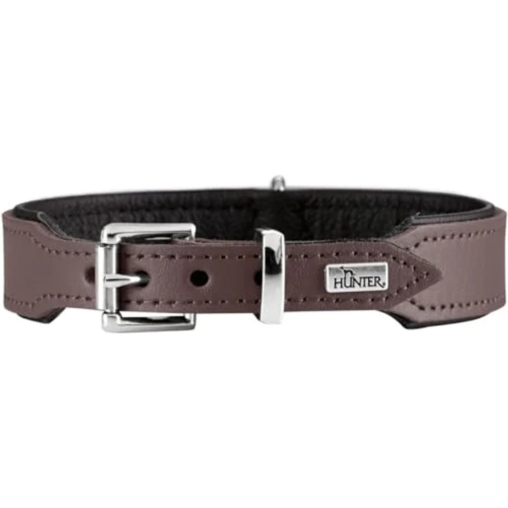 Hunter Hunde-Halsband Basic braun-schwarz S – Bild 2