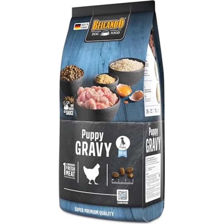 Belcando Puppy Gravy, Trockenfutter für Welpen bis 4 Monate, 30% frisches Geflügel, alleinfuttermittel, 1 kg – Bild 3