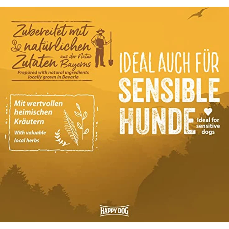 Happy Dog NaturCroq Trockenfutter Hund Adult, Geflügel & Reis, 4 kg - artgerechte Vollnahrung mit wertvollen Kräutern für sensible Hunde – Bild 4