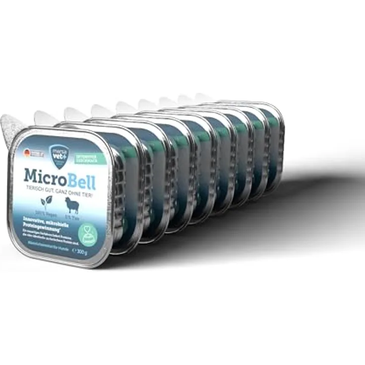 marsavet+ Marsavet MicroBell, veganes Nassfutter für Hunde mit mikrobiellen Proteinen, hypoallergen, getreide- und glutenfrei, 9 x 300 g