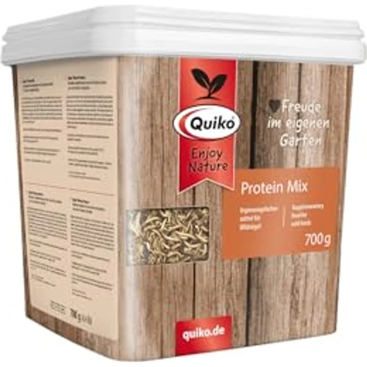 Quiko Protein Mix 700g, Vogelfutter für Wildvögel, vitaminreiche Energiequelle für Gartenvögel, ganzjährig geeignet – Bild 1