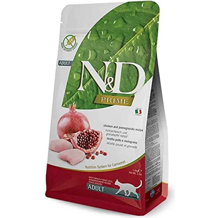 Farmina N&D Grain Free Adult Cat Trockenfutter mit Huhn und Granatapfel, 10 kg