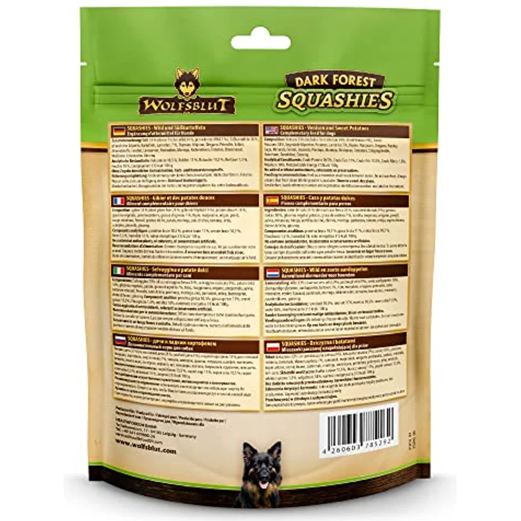 Wolfsblut Squashies Dark Forest, Getreidefreie Hundesnacks mit Wildfleisch und Süßkartoffeln, 300g – Bild 2