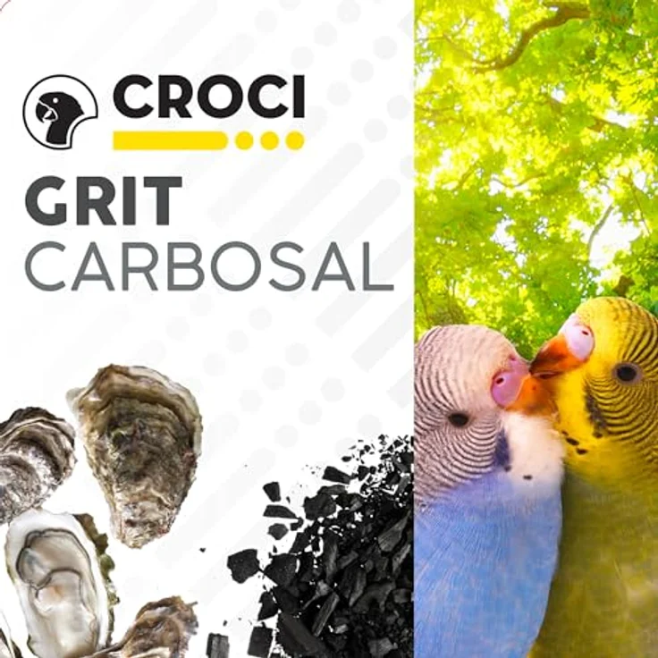 Croci Grit Carbosal 350 g – Mineralstoffmischung für Vögel mit Kalzium und Pflanzenkohle, unterstützt die Verdauung, für Kanarienvögel, Papageien und exotische Vögel – Bild 3