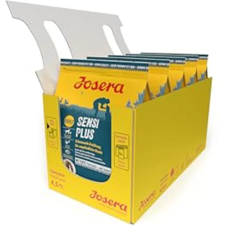 Josera SensiPlus, Premium Trockenfutter für empfindliche Hunde, Ente & Reis, 5 x 900 g, weizenfrei, mit Biotin für gesunde Haut & Fell – Bild 1