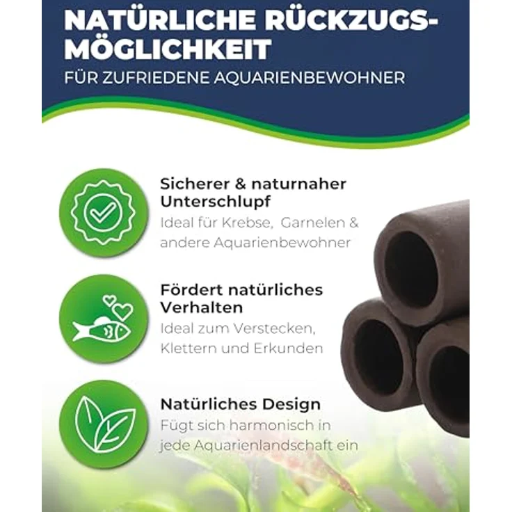 HOBBY Aquariendeko Prawn Pyramid 2-1, Rückzugsmöglichkeit aus gebranntem Ton für Krebse und Garnelen, dunkel – Bild 2