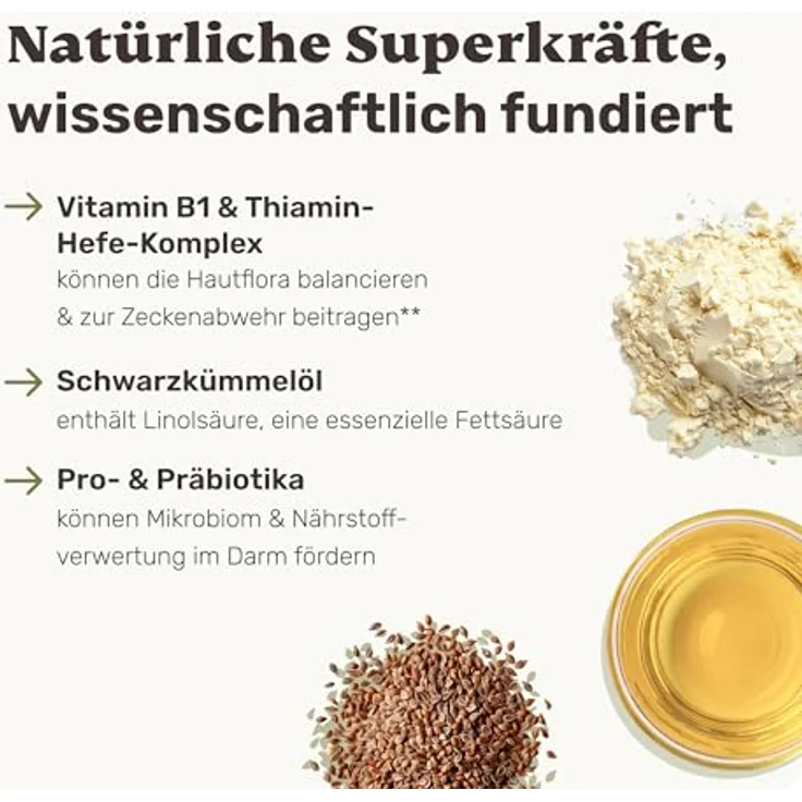 mammaly 12-in-1 Bierhefe Leckerli, Hunde-Snacks für Hautpflege mit Schwarzkümmelöl, Kokosöl und Vitamin B1, 120 Stück (350g) – Bild 5