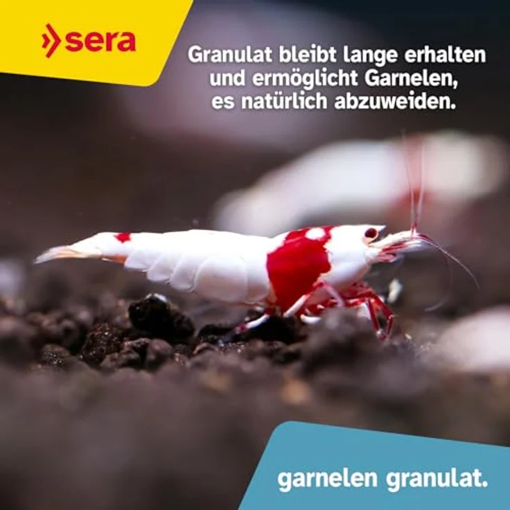 sera Shrimp Granules, Garnelenfutter für gesundes Wachstum, sinkendes Granulat, 100 ml (55 g), fördert Farbintensität und sichere Häutung – Bild 4