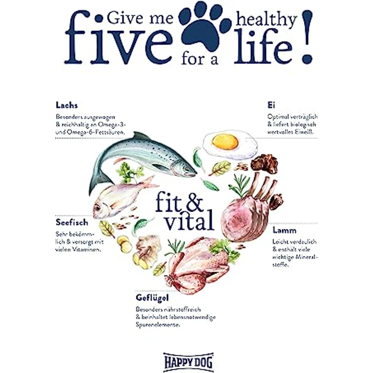 Happy Dog fit und vital Mini Senior, Trockenfutter für ältere Hunde bis 10 kg, 4kg – Bild 5