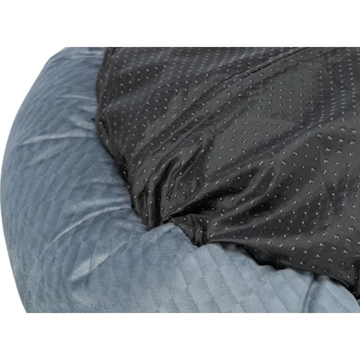 TRIXIE Tierbett Hundebett Alena rund blau-grau, Bezug abnehmbar, weiche Haptik – Bild 6