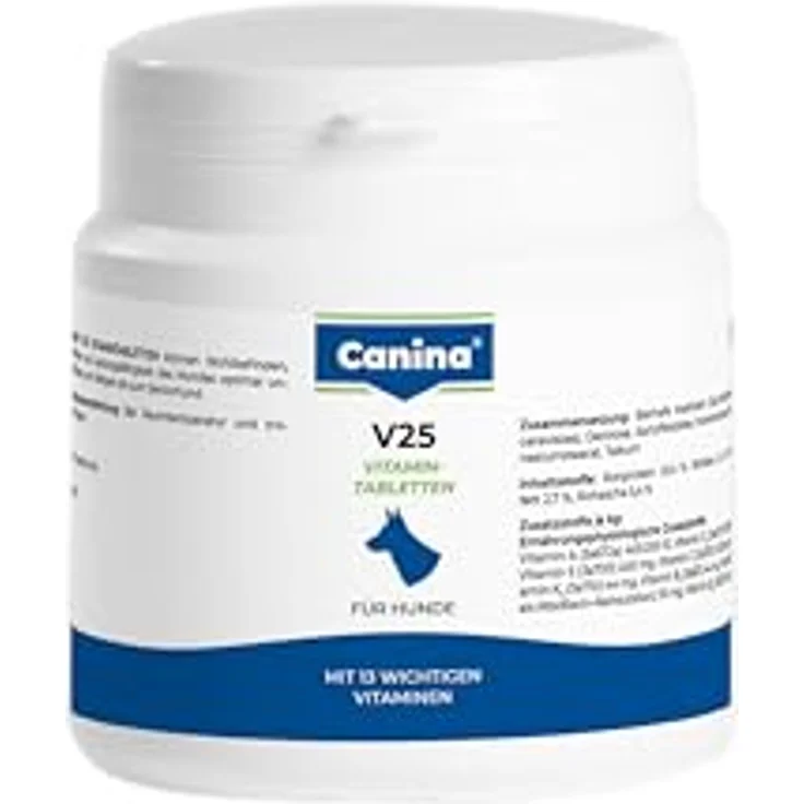 Canina V25 Vitamintabletten, 100g, fördert Blutbildung und Stoffwechsel, ideal für tragende und säugende Hündinnen – Bild 1