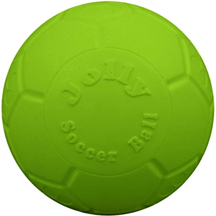 Jolly Pets Jolly Soccer Ball Grün L (20 cm), bissfestes Ballspielzeug für Hunde, schwimmfähig, mit Apfelduft – Bild 1