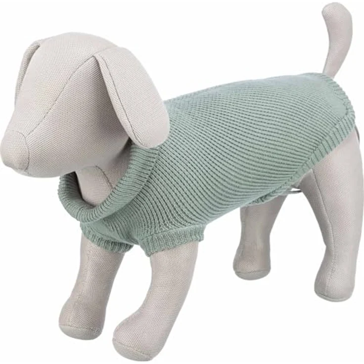 Trixie Citystyle Hundepullover Berlin Sage, warmer Pulli mit Kragen und Beinschlaufen, Größe L, 60 cm, aus Baumwolle/Wolle/Polyamid, waschbar bei 30 Grad – Bild 2