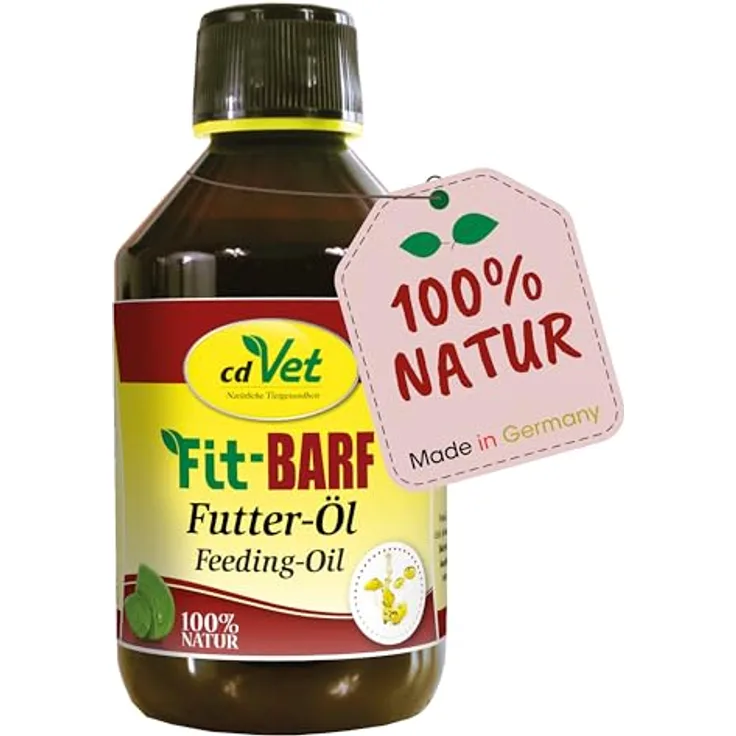 cdVet Fit-BARF Futteröl, 500ml und 250ml, kaltgepresste Pflanzenöle mit essentiellen Fettsäuren
