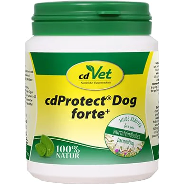 cdVet cdProtect Dog forte+, Futterergänzungspulver zur Unterstützung eines wurmfeindlichen Darmmilieus, 150g